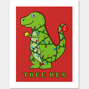 Dinosaur Christmas Posters and Art